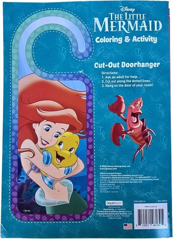 Dreamtivity Disney The Little Mermaid Coloring & Activity Book – Spirit Bright, Ages 3+, Includes Cut-Out Doorhanger in Saudi Arabia