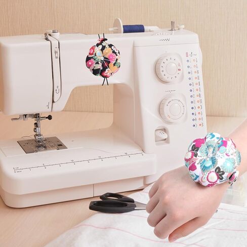 2 Packs Wrist Pin Cushions for Sewing, Pin Cushion Wrist with Elastic Wrists Belt Wearable Pincushion Cute Pumpkin Needle Cushion Pins Holder Sewing for Needlework or DIY Crafts in Saudi Arabia