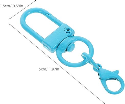 20pcs Swivel Lobster Clasp Keychain Rings for DIY Jewelry Making Colorful Mini Snap Hooks Sturdy Metal Clips for Crafting Bags and Lanyards Accessories in Saudi Arabia
