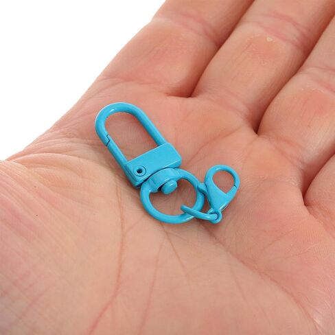 20pcs Swivel Lobster Clasp Keychain Rings for DIY Jewelry Making Colorful Mini Snap Hooks Sturdy Metal Clips for Crafting Bags and Lanyards Accessories in Saudi Arabia