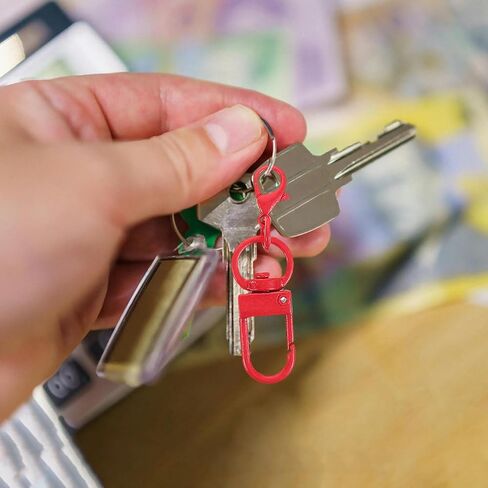 20pcs Swivel Lobster Clasp Keychain Rings for DIY Jewelry Making Colorful Mini Snap Hooks Sturdy Metal Clips for Crafting Bags and Lanyards Accessories in Saudi Arabia