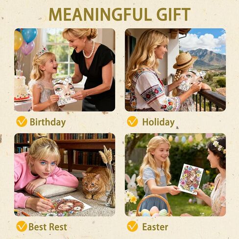 Bomichi Adult Coloring Book for Women, 30 Sheets People Coloring Books for Gift to Relax and Relieve Anxiety in Kuwait