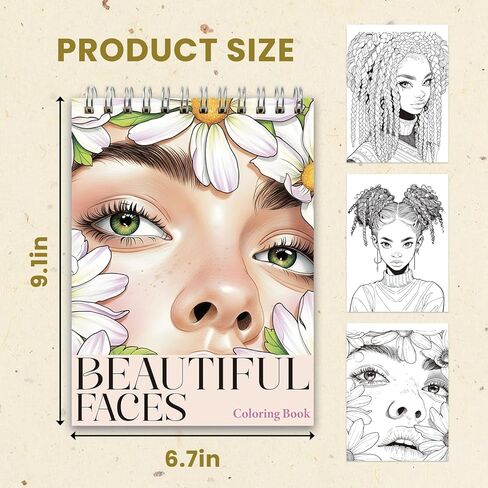 Bomichi Adult Coloring Book for Women, 30 Sheets People Coloring Books for Gift to Relax and Relieve Anxiety in Kuwait