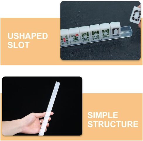ibasenice 4Pcs Mini Mahjong Racks U-Shaped Slot Tile Holders Portable Lightweight Travel Mahjong Accessories Organizer Stable Tile Display Stand in Saudi Arabia