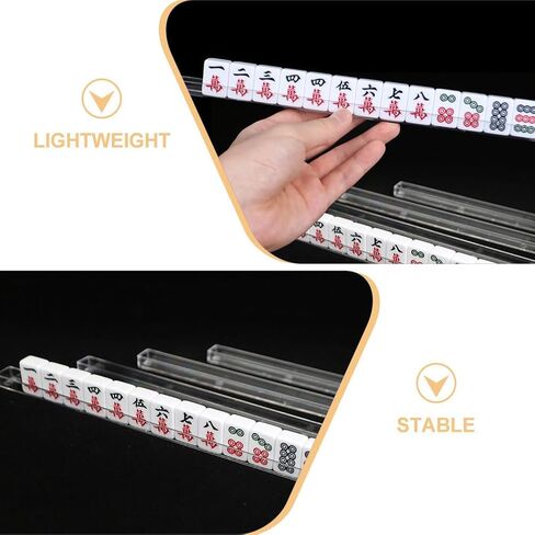 ibasenice 4Pcs Mini Mahjong Racks U-Shaped Slot Tile Holders Portable Lightweight Travel Mahjong Accessories Organizer Stable Tile Display Stand in Saudi Arabia