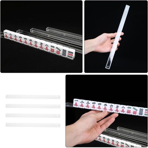 ibasenice 4Pcs Mini Mahjong Racks U-Shaped Slot Tile Holders Portable Lightweight Travel Mahjong Accessories Organizer Stable Tile Display Stand in Saudi Arabia