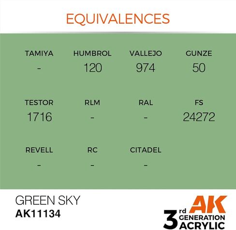 AK Interactive الجيل الثالث أكريليك جرين سكاي 17 مل in Saudi Arabia