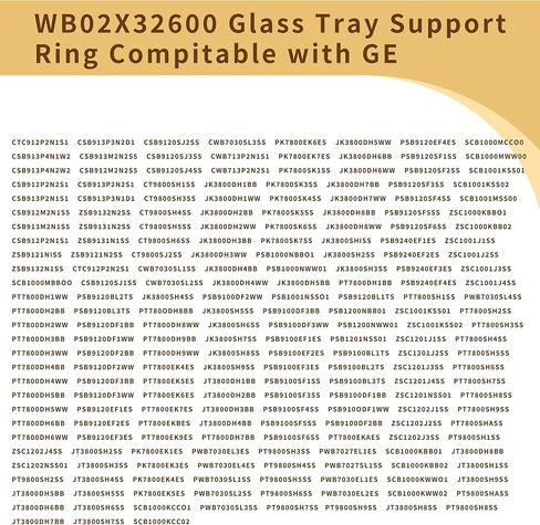 WB02X32600 دعم صينية حلقية دوارة للميكروويف، متوافقة مع موديلات GE ZSB9131N1SS، CTC912P2N1S1، JT3800SH8SS، JK3800DH3WW، CSB912M2N2S5، PK7800SK7SS in Kuwait