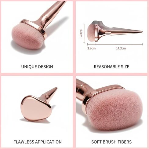 فرشاة كبيرة للبودرة المعدنية، فرشاة غبار للأظافر، فرشاة مكياج كريم الأساس، فرشاة بودرة وفرشاة أحمر الخدود للمكياج اليومي (ملون)... in Kuwait