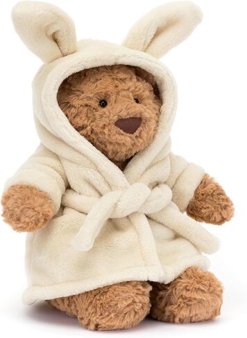 Jellycat Bartholomew Bear with Bathrobe Stuffed Animal, 10 inches - Teddy Bear Plush - Soft & Huggable - Classic Children's Gift in Saudi Arabia