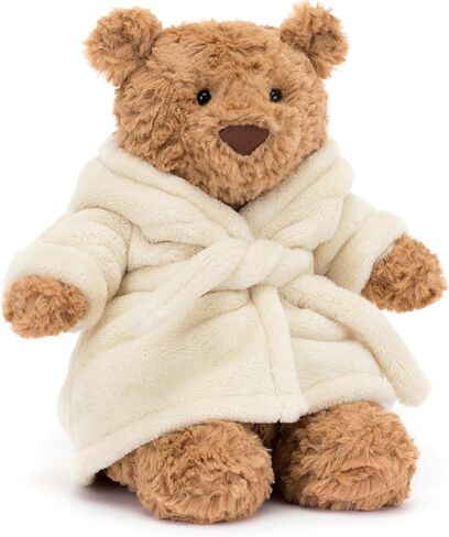 Jellycat Bartholomew Bear with Bathrobe Stuffed Animal, 10 inches - Teddy Bear Plush - Soft & Huggable - Classic Children's Gift in Saudi Arabia