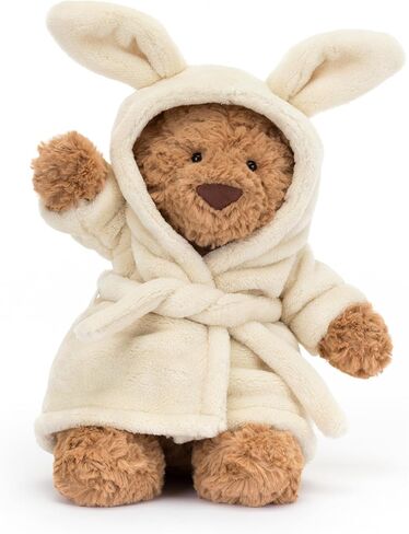 Jellycat Bartholomew Bear with Bathrobe Stuffed Animal, 10 inches - Teddy Bear Plush - Soft & Huggable - Classic Children's Gift in Saudi Arabia