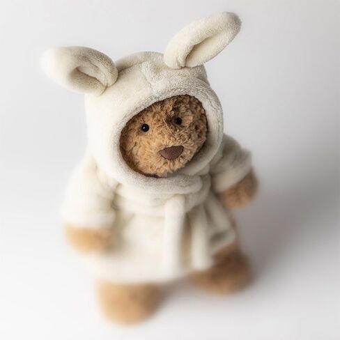 Jellycat Bartholomew Bear with Bathrobe Stuffed Animal, 10 inches - Teddy Bear Plush - Soft & Huggable - Classic Children's Gift in Saudi Arabia