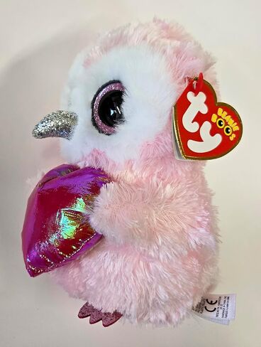 Ty Beanie Boo Whisper The Owl with Heart for Valentines 2026-6" in Saudi Arabia
