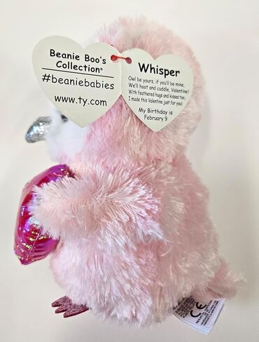 Ty Beanie Boo Whisper The Owl with Heart for Valentines 2026-6" in Saudi Arabia