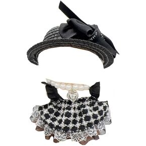 مجموعة ملابس الدمية مقاس 15/17 سم لـ Labubu، زي واحد رائع مع قميص/ملابس/أحذية/سماعة رأس صغيرة، مصمم إكسسوارات ملابس الدمية اللطيفة (أرجواني) in Kuwait