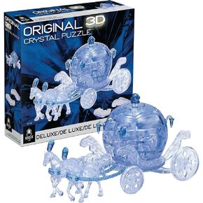 أحجية BePuzzled Blue Royal Carriage الفاخرة الأصلية ثلاثية الأبعاد من الكريستال، مثالية لمحبي الألغاز من سن 12 فما فوق، تتحدى إكمالها وجميلة للعرض، اجمعها جميعها in Kuwait