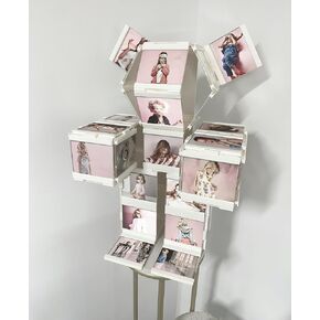 Wish Box DIY Foldable Acrylic Picture Frame Set, 5-Piece 4"x4" Multi-Angle Frames for 3"x4" Photos, Customizable Photo Display with Connectors, Ideal for Wall & Table Decoration, White in Saudi Arabia