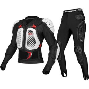 Motorcycle Body Armor Protective Gear Suit- Breathable Mesh, Lightweight Flexible, Thickened Safety Protector for Cycling Sports & Skiing (Red, XXL) in Saudi Arabia