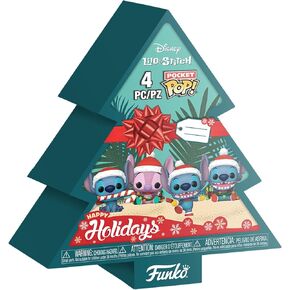 فانكو بوكيت بوب! Stitch Holiday - عبوة من 4 صناديق شجرة - ديزني: Lilo & Stitch - سلسلة مفاتيح جديدة - شخصية صغيرة قابلة للتجميع - حشو تخزين - فكرة هدية - بضائع رسمية - عشاق ديزني/بيكسار in Kuwait