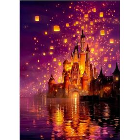 مجموعات الطلاء الماسي لشاطئ ضوء القمر من koemhxb للبالغين - لوحات نقاط الماس لشاطئ القمر للمبتدئين - فن الماس المثقاب الكامل 5D لديكور جدار المنزل 12 × 16 بوصة in Kuwait