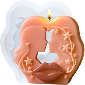Lip Rose Candle Silicone Mold Rose Flower Resin Casting Molds for Candles Making Aromatherapy Candles Wax Polymer Clay Home Decoration in Kuwait