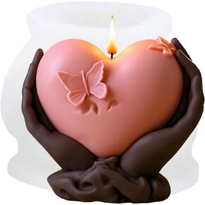 Heart Candle Molds Hand Holding Heart Silicone Candle Molds for Candles Making Resin Casting Aromatherapy Candles Wax Polymer Clay Home Decoration in Kuwait
