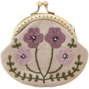 gofidin Flowers Bird Embroidered Clutch Coin Purse Wallet Handmade DIY Mobile Phone Bags Kit Embroidered for Wallet Crafts in Saudi Arabia