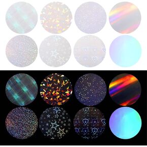 180 Pcs Badge Protective Film 70 mm/2.76 in, 9 Styles Button Maker Supplies Holographic Glitter Film for 2.25 In/58 mm Button Maker, Round Badge Buttons Making Parts for DIY Pinback Buttons Crafts in Kuwait