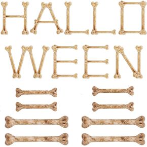 Fake Bones for Halloween Crafts: 20pcs Realistic Small Skeleton Bones for Crafts - Simulation Plastic Bone Charms for Halloween Jewelry Making, Cosplay, Party, Costume, Craft Projects, 2.9in & 3.9in in Kuwait