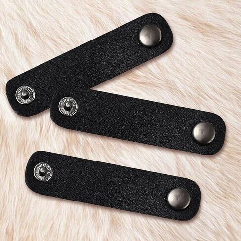 8PCS Cowhide Leather Scarf Clasp Clips Fashion Silk Buckle Ring Geuine Leather Bandana Slides Clasp Solid Color Scarf Holder Clothing Accessories for Tie Ribbon Neckerchief Shawl in Saudi Arabia