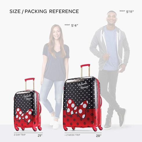 American Tourister Unisex Kid's Disney Hardside Luggage with Spinner Wheels, Multicolor, Carry-On 20-Inch in Kuwait