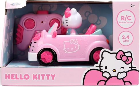 سيارة Jada Hello Kitty RC بمقياس 1:32 - وظيفة بسيطة للتحكم عن بعد باللون الوردي قابلة للتحويل مع ألعاب مجسمة غير قابلة للإزالة in Saudi Arabia