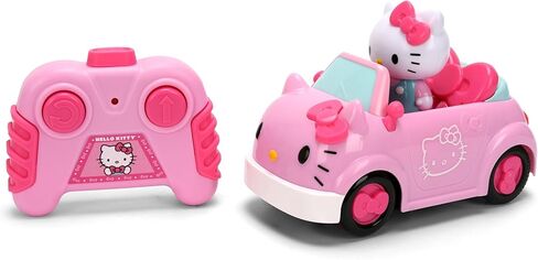 سيارة Jada Hello Kitty RC بمقياس 1:32 - وظيفة بسيطة للتحكم عن بعد باللون الوردي قابلة للتحويل مع ألعاب مجسمة غير قابلة للإزالة in Saudi Arabia