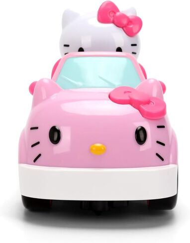 سيارة Jada Hello Kitty RC بمقياس 1:32 - وظيفة بسيطة للتحكم عن بعد باللون الوردي قابلة للتحويل مع ألعاب مجسمة غير قابلة للإزالة in Saudi Arabia