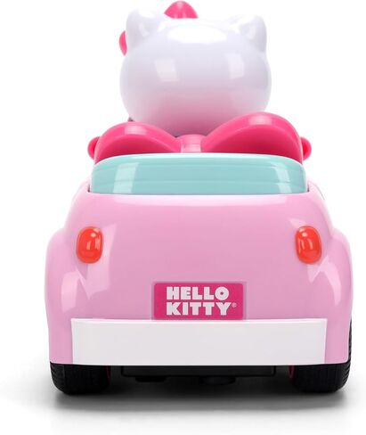 سيارة Jada Hello Kitty RC بمقياس 1:32 - وظيفة بسيطة للتحكم عن بعد باللون الوردي قابلة للتحويل مع ألعاب مجسمة غير قابلة للإزالة in Saudi Arabia