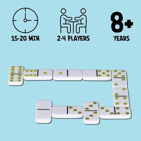 AQUARIUS Spongebob Squarepants Family Dominoes Game, Dominoes Tile Stacking Game for Kids and Adults, Official Nickelodeon Board Game, 2–6 Players, Ages 8+, Family Game Night in Saudi Arabia