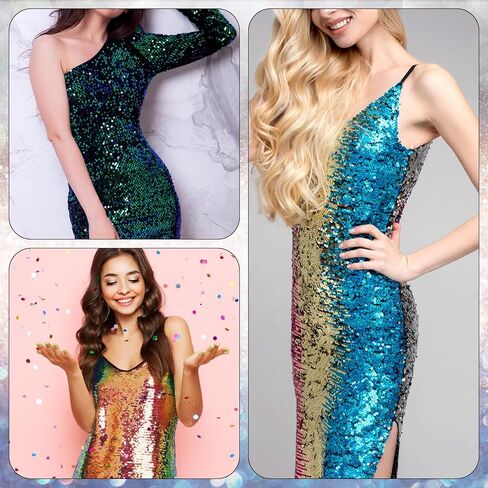 8000 Pcs Sequins Set for Crafts, 0.22in/5.5mm Round Sequins Beautiful Large Sequin for Crafts DIY Sewing Nails Arts Costume Decoration (12 Colors) in Saudi Arabia