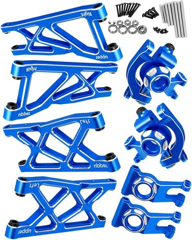 Alloy Front Rear Suspension Arm & Steering Blocks Caster Blocks C-Hubs Stub Axle Carriers Upgrades Part for 1/10 Granite/Senton 3S Blx & Mega 550,Vorteks 3S Blx,Navy Blue in Saudi Arabia