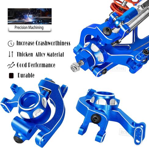 Alloy Front Rear Suspension Arm & Steering Blocks Caster Blocks C-Hubs Stub Axle Carriers Upgrades Part for 1/10 Granite/Senton 3S Blx & Mega 550,Vorteks 3S Blx,Navy Blue in Saudi Arabia