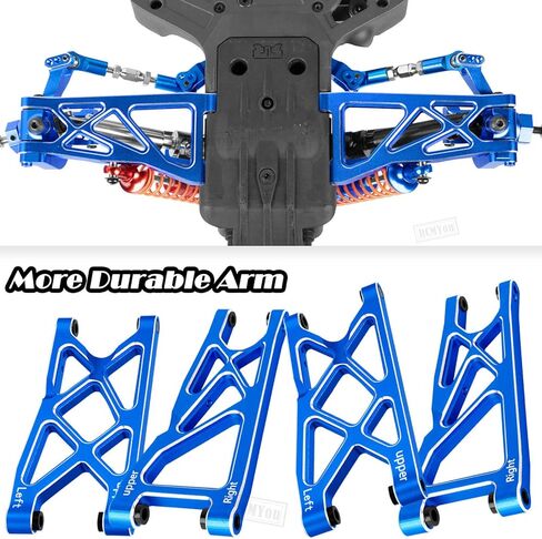 Alloy Front Rear Suspension Arm & Steering Blocks Caster Blocks C-Hubs Stub Axle Carriers Upgrades Part for 1/10 Granite/Senton 3S Blx & Mega 550,Vorteks 3S Blx,Navy Blue in Saudi Arabia