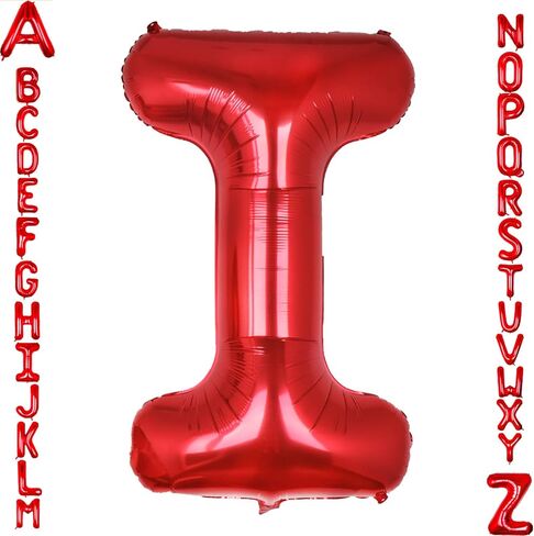 AULE 40 Inch Big Red 6 Balloon Number Large Foil Helium Number Balloons 0-9 Jumbo Giant Happy 6th Birthday Party Decorations for Boy or Girl Huge Mylar Anniversary Party Supplies in Kuwait