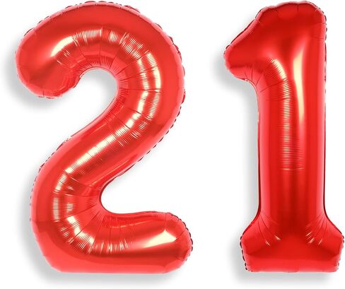AULE 40 Inch Big Red 6 Balloon Number Large Foil Helium Number Balloons 0-9 Jumbo Giant Happy 6th Birthday Party Decorations for Boy or Girl Huge Mylar Anniversary Party Supplies in Kuwait