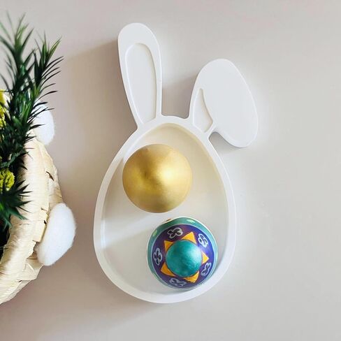 2Pcs Bunny Tray Resin Molds, Easter Rabbit Tray Silicone Mold for Concrete, Bunny Shape Epoxy Resin Casting Molds for Jewelry Storage, Fruit Candy Food Dish, Easter Decor in Saudi Arabia