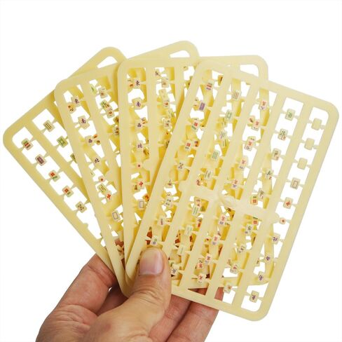 Odoria Dollhouse Mahjong Set Miniature: 1/12 Scale Chinese Mahjong Stone Game Set Traditional - Mini Doll House Accessories Plastic 180 Tiles in Saudi Arabia