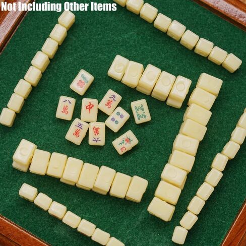 Odoria Dollhouse Mahjong Set Miniature: 1/12 Scale Chinese Mahjong Stone Game Set Traditional - Mini Doll House Accessories Plastic 180 Tiles in Saudi Arabia