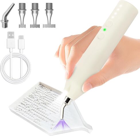 Electric Diamond Painting Pen with LED Light, Cordless Diamond Art Pens Accessories No Wax 3-Speed Rechargeable Automatic E-Painter Tools for Beginners DIY Kit Beginners (Blue) in Saudi Arabia
