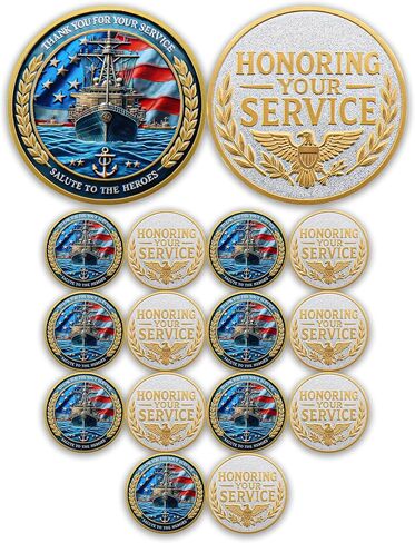 Navy Military Challenge Coin - Iconic Naval Vessel Design Collection Coin - Thank You for Your Service - Tribute to The Navy Commemorative Coin (1Pcs) in Saudi Arabia