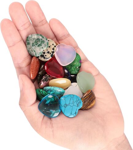 MGparty 24 Pack Valentines Day Gifts for Kids, Valentine Cards with Heart Shaped Gemstones, Class Valentine Cards for Kids Classroom Exchange Rock Crystal Party Favors School Goodie Bag Fillers in Saudi Arabia