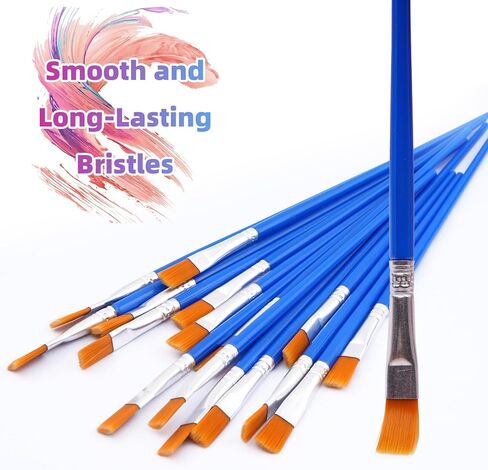 30 Pcs Flat Paint Brushes, Small Brush Bulk Miniature Detail Acrylic Painting for Classroom Watercolor Painting in Saudi Arabia
